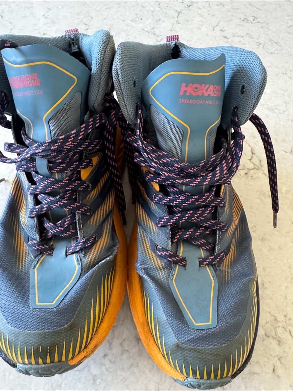 Hoka Speedgoat Mid 2 GTX Trail Mid-Top Shoes in Blue and Orange women’s 9 - Picture 11 of 12